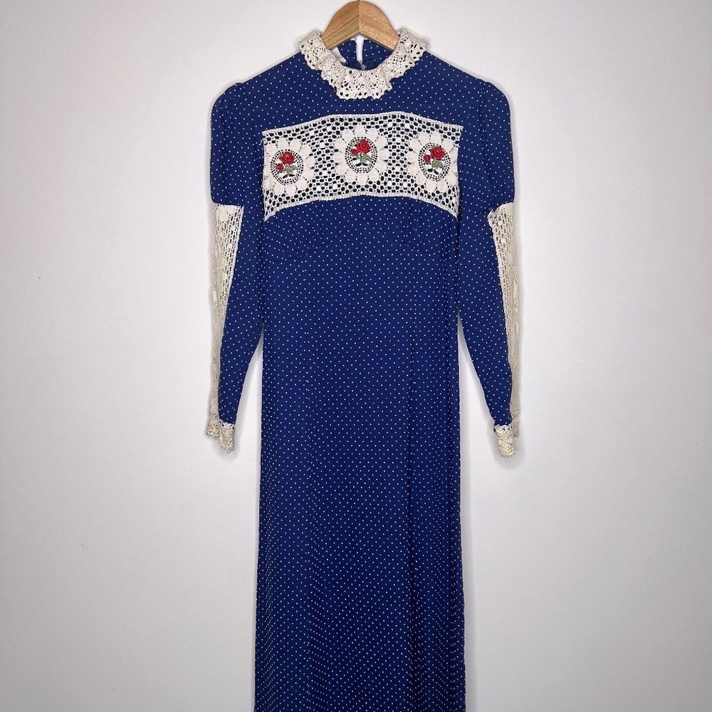 Vintage 70's JC Penny polk-a-dot dress